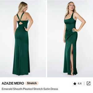 Azazie Mero Emerald Sheath Dress
